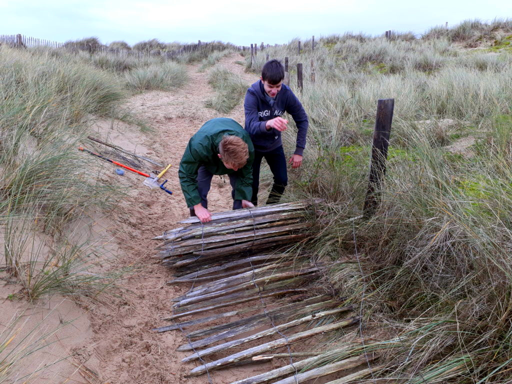 chantier sur le littoral avec le SYMEL