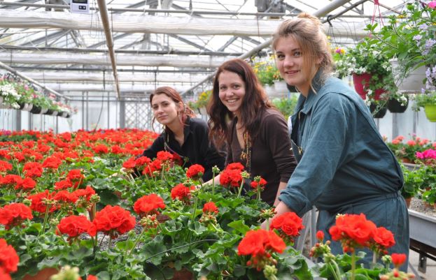 Elèves de BTS production horticole du Lycée horticole de Coutances