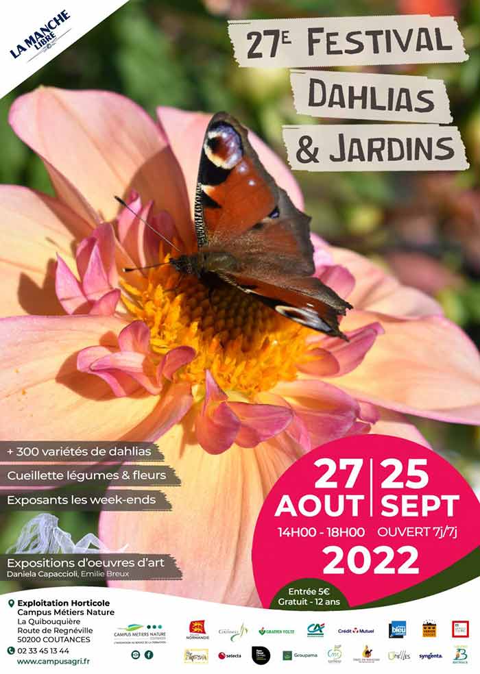 27ème Festival des Dahlias et Jardins – Du 27 août au 25 septembre 2022, 7j/7j de 14h à 18h