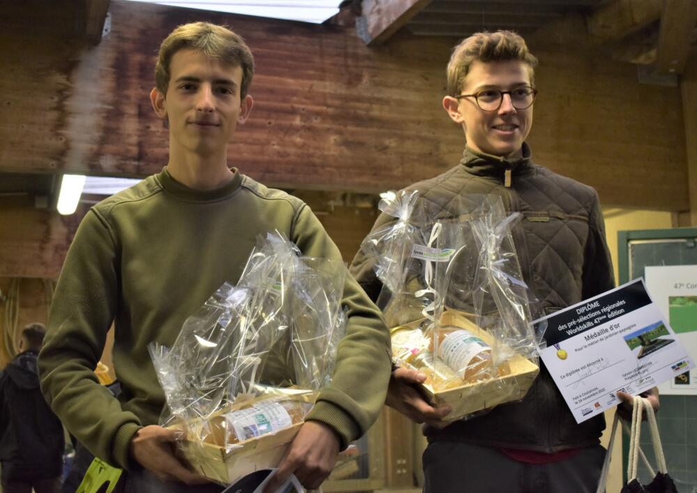 Pré-selection worldSkills Jardinier Paysagiste : Paul Jamet & Noa Bourdet BTS AP obtiennent la médaille d'or